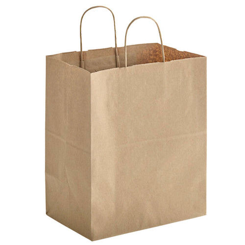 10 x 7 x 12 in Kraft Paper Twist Handle Shopping Bag D1290