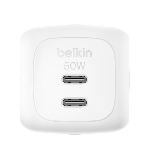 1 Ea Belkin 2-Port USB-C GaN Wall Charger 50W 1740