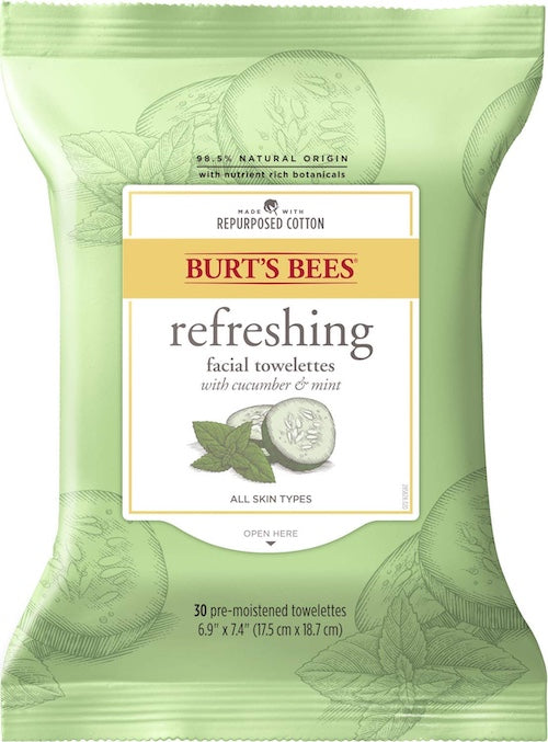 30 Ct Burt's Bees Facial Cleansing Towelettes Cucumber & Sage 1743