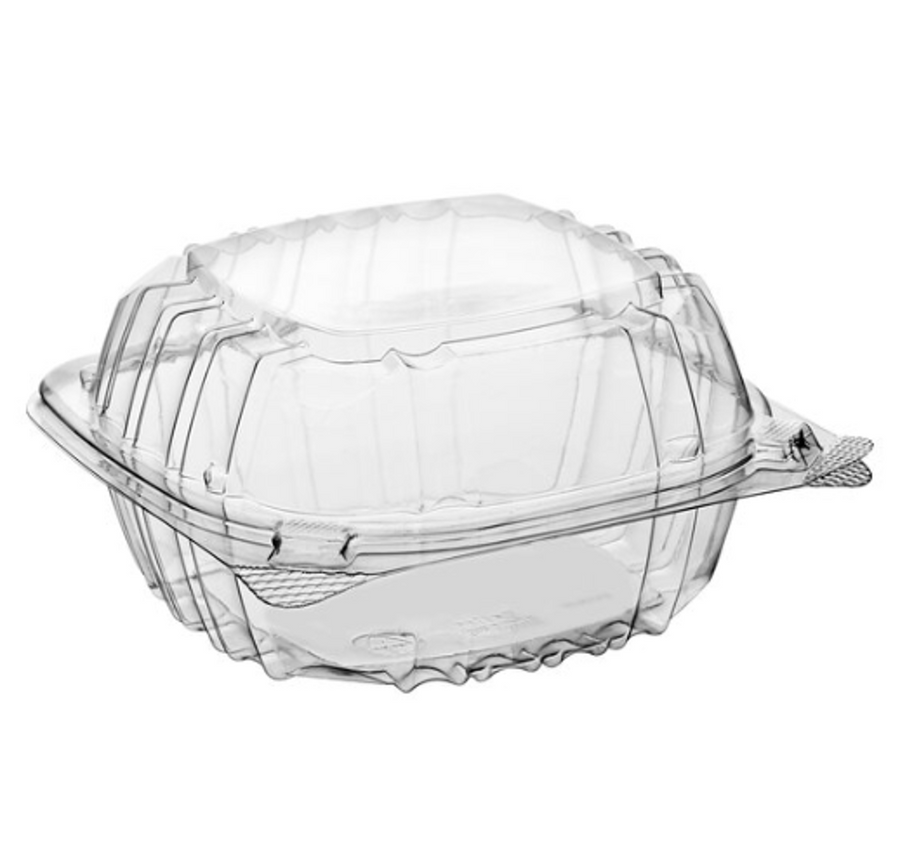 6 x 6 in Clear Plastic Square Clamshell D1109