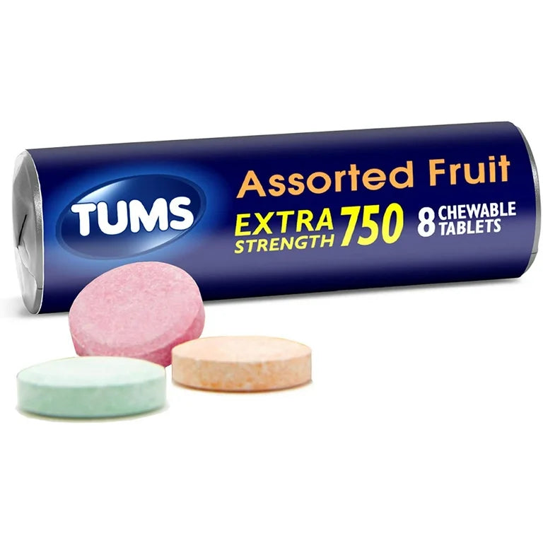 8 Ct TUMS Extra Strength Chewable Tablets Roll 1709