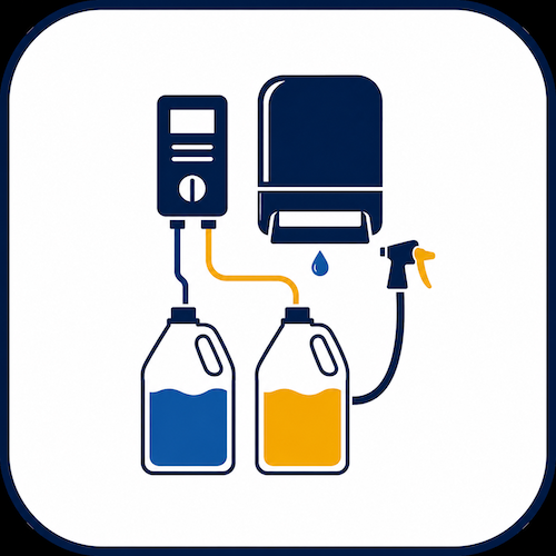 Cleaning Chemical Dish Machine and Dispenser Installation