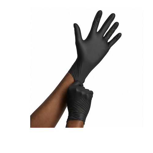Large Black Nitrile Powder Free Glove J1027